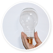 一般家庭の電球照明器具の取替え